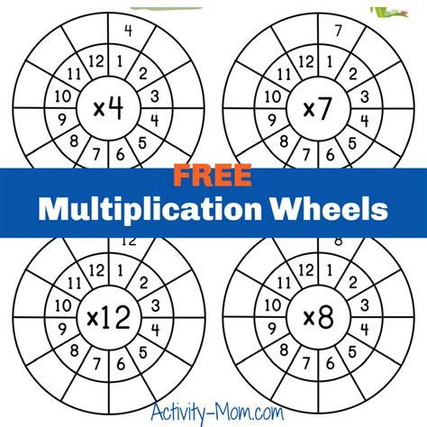Multiplication Wheels Math Worksheet For Grade 1 FREE