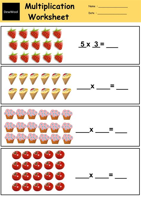 Multiplication Worksheet For Grade 3 With Pictures Multiplication