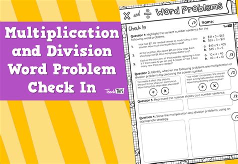 Multiplication and Division Word Problems Presentation Teacher