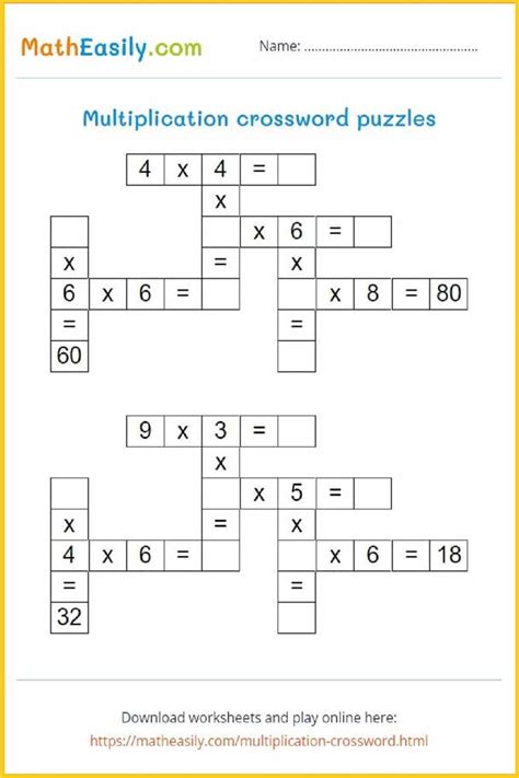 Multiplication and solving puzzle worksheet Math Worksheets