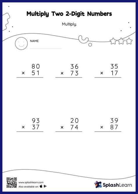 Multiplying By Two Digit Numbers Worksheet Multiplication Di