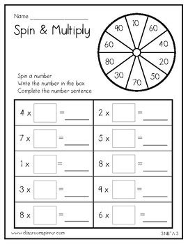 Multiplying OneDigit Whole Numbers by Multiples Worksheets
