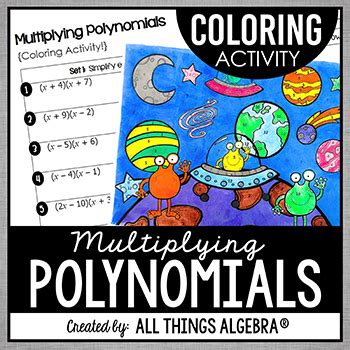 Multiplying Polynomials Worksheet Coloring Activity Answers