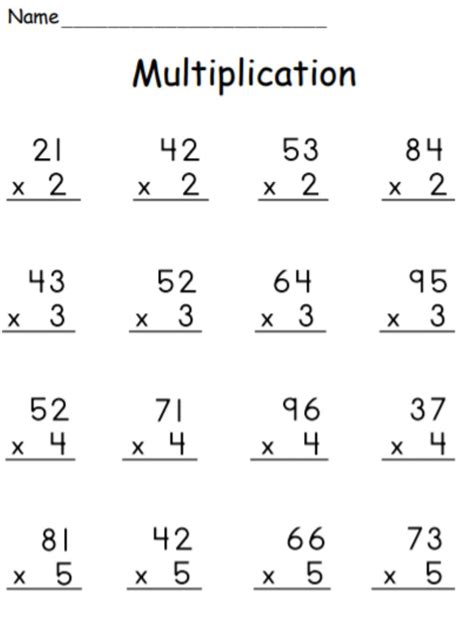 Multiplying Two Digit By Two Digit Numbers Worksheet 2023