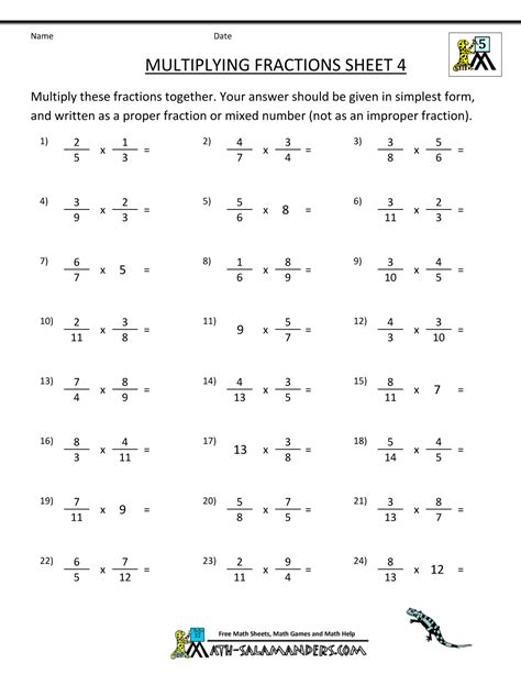 Multiplying fractions video 7th grade. 7th grade. Course: 7th grade > Unit ... To multiply fractions, you need to multiply the numerators with the numerators and the denominators with the denominators, for example, 3/5 × -15/6 = (3 × -15)/(5 × 6) = -45/30, then you need to divide the numerator by the denominator using the short division method, therefore, -45/30 = -3/2 [since it ... 