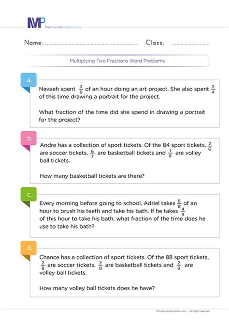 Multiplying two fractions word problems
