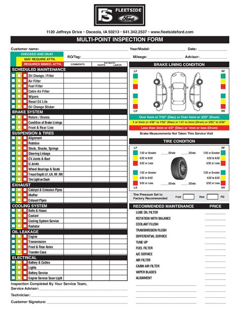 Multipoint inspection. Generic - Multi Point Inspection Catalog Page 113 #7291-IMP Art Requirements Item Specs • 8-1/2” x 11-3/4” • 2-Part, Carbonless, Snap-Out Form • Part 1 - Full Color, Part 2 - Black Ink • Imprint a logo and up to 4 lines of text. This form can be imprinted with a logo and up to 4 lines of text at the imprinted price. 