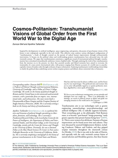 Multipolaritäten - Global Order Visions anderer