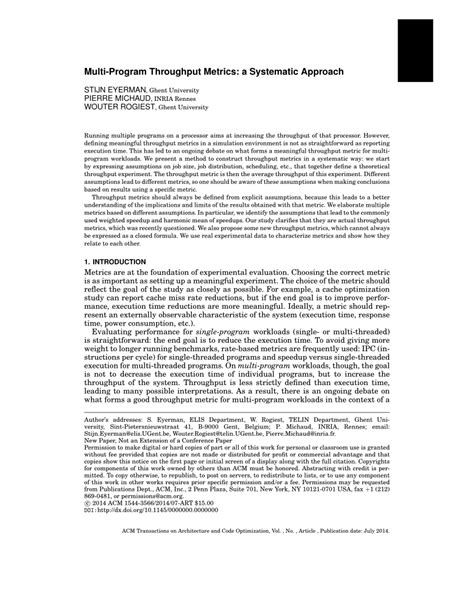 Multiprogram Throughput Metrics: A Systematic Approach