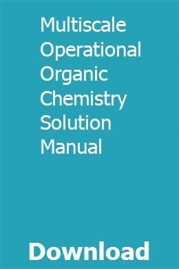 Multiscale operational organic chemistry solution manual. - Sing and play stampede leader guide.