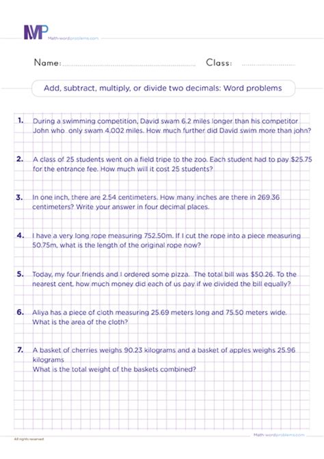 Multistep Word Problems Worksheets Add Subtract Multiply and Divide