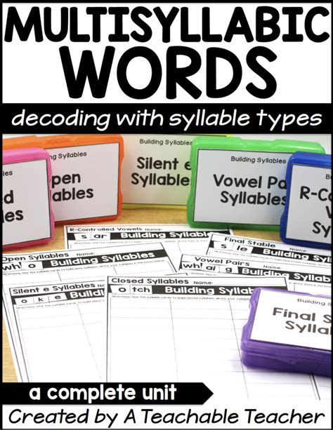 Multisyllabic Words Decoding with Syllable Types A Teachable Teacher
