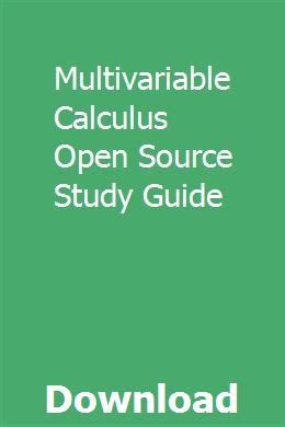 Multivariable calculus open source study guide. - Financial statement analysis and security valuation 5th edition solution manual.