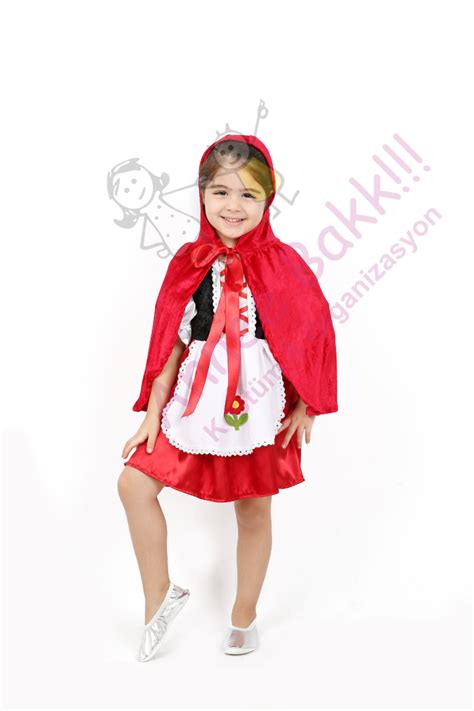 Mum Design Gifts KIRMIZI BAŞLIKLI KIZ KOSTÜMÜ. 