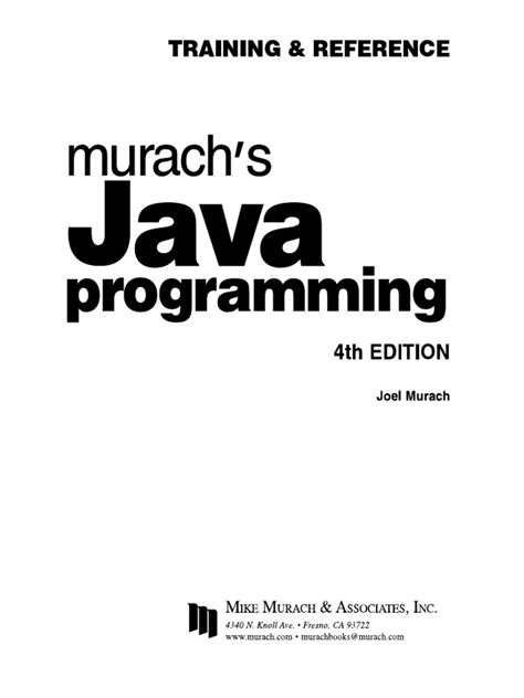Murach java programming 4th solution manual free. - Komatsu br380jg 1 mobile crusher service and repair manual.