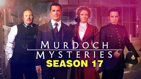 Murdoch mysteries season 17. Jan 20, 2024 · Murdoch Mysteries Season 17 (Acorn TV Exclusive Series) – Two-Episode Season Premiere Monday, February 26. In order to escape and return to their lives in Toronto, William Murdoch and Julia Ogden must race to uncover the true motivations of their enigmatic captors at the start of the new season. 