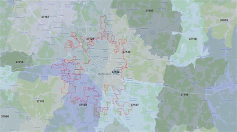 Murfreesboro Zip Codes List of 7 Zip Codes in Murfreesboro, Tennessee
