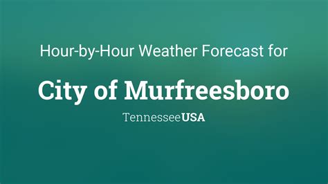 Murfreesboro tn weather hourly. Be prepared with the most accurate 10-day forecast for Mount Juliet, TN with highs, lows, chance of precipitation from The Weather Channel and Weather.com. 