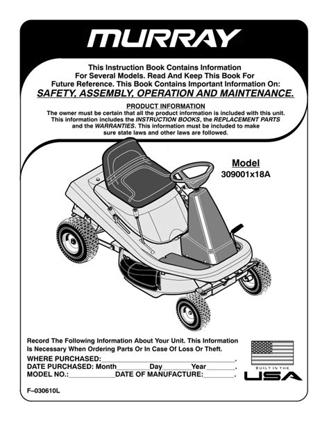 Murray riding lawn mower owner manual 38618x92b. - Manuel de réparation renault laguna f5r.