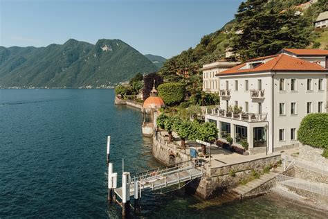 Photo credit: MUSA Lago di Como. Town: Sala Comacina. The 5-star MUSA Lago di Como is perfect for travelers wanting a modern yet elegant stay during their trip to Lake Como. The property is right on the water’s edge and even features a private beach area for guests to enjoy, in addition to a bar, swimming pool, restaurant, and fitness center..