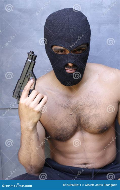 Muscular Hunk Plays a Robber & Imitates Home Invasions To