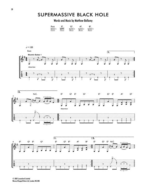 Muse - Supermassive Black Hole: chords 🎸 ChordsBase.com