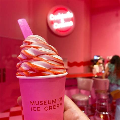 Museum of ice cream reviews. To summarize, this "museum" is an expensive ice cream themed, Instagram ready play room. There are some fun facts about ice cream but that's it. There isn't anything educational, compared to Color Factory, for example. The ice cream for sampling doesn't even taste good. All the rooms are colorful and fun though. 