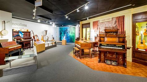 Museum of making music. An interactive museum in Carlsbad, California showcasing instrument innovations and popular music from the 1890s to today. 