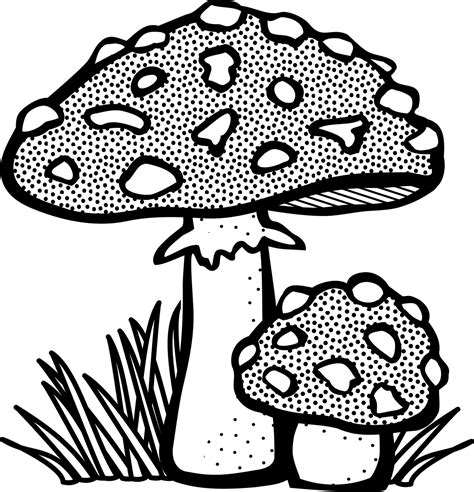 This mushroom has a white cap with black spots and a black stem. Instructions: To use for a print or scrapbooking project, email etc. - right click the clip art image and select "save as" to save to your computer. 
