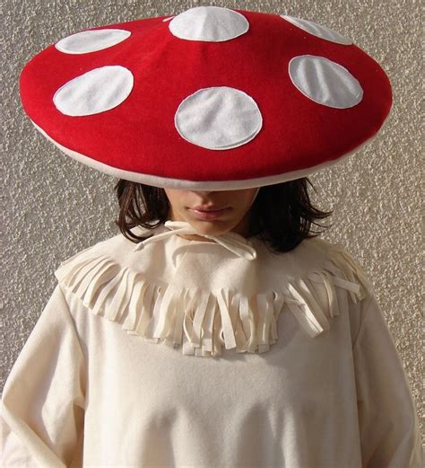 Red Mushroom headband, handmade mushroom h