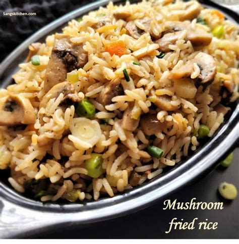 Mushroom fried rice Indo Chinese fried Mushroom …