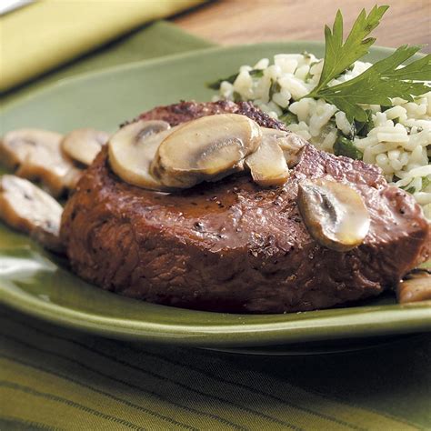Mushroom steak. Place them on a paper towel-lined cutting board and pat them dry with paper towels. Then, season well all sides of the steaks with coarse salt and set aside. In a 12-inch cast iron skillet over medium heat, add olive oil and butter, mushrooms, garlic and salt. Cook for about 3 minutes or until tender. 