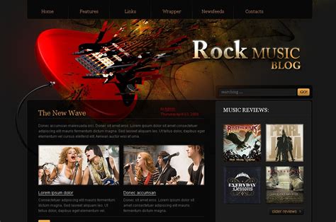 Music Blog Templates Templatemonster