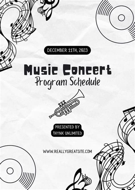Music Concert Program Template Collection