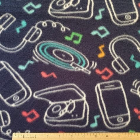 Music Fleece Fabric - Etsy