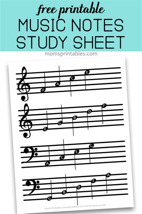 Music Notes Sheet Printable