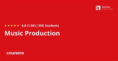 Music Production Specialization Certification (Berklee) Coursera