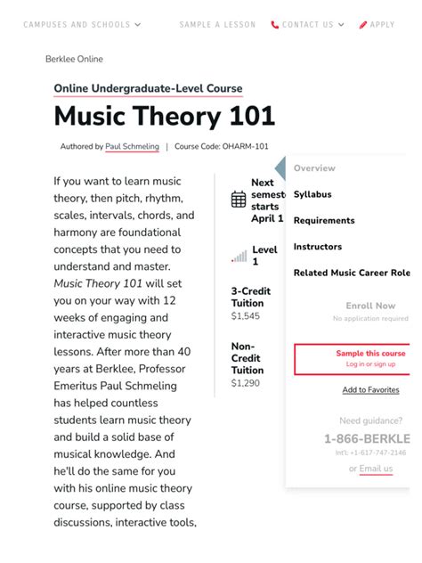 Music Theory 101 Course - Berklee Online