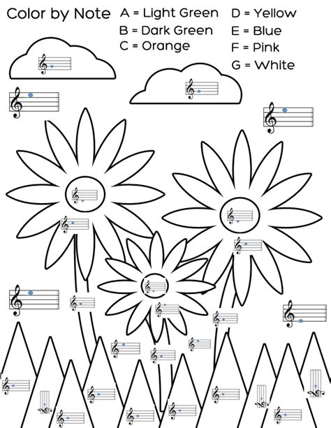 Music Theory Coloring Worksheets