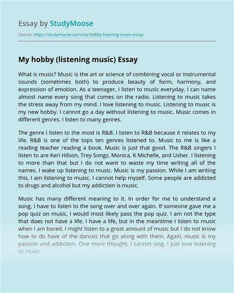 Music Therapy Free Essay Example - StudyMoose