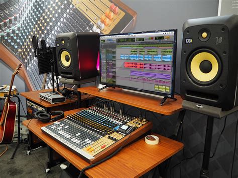 Music production equipment. Monitoring equipment: speakers or headphones. Image: PreSonus. Monitoring speakers are often described as the single most important item in your studio, and for good … 