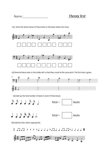 Music Theory Practice Paper Grade 5 (All