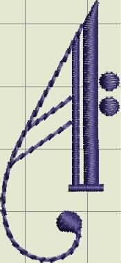 Musical Notes Letters Digitized Embroidery Design Files Etsy