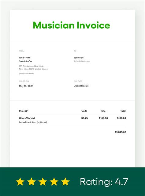 Musician Invoice Template A Guide to Help You Understand the Format