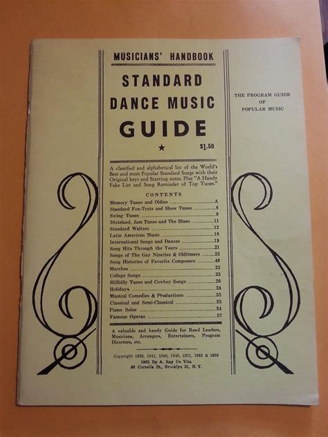 Musicians handbook standard dance music guide a valuable and handy. - New york science grade 6 textbook.