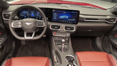 Mustang 2024 interior. The Mustang interior is an evolutionary design that harks back to Mustangs of old while managing to be fully functional and livable. ... View 2024 Ford Mustang Mach-E Details. Starting at $45,390 ... 