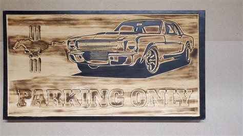 Mustang Wood Sign - Etsy