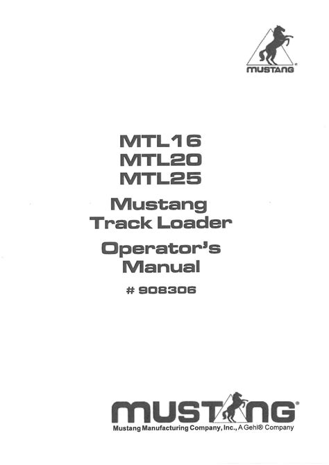 Mustang skid loader operators manual mtl20. - A handbook of new testament exegesis.