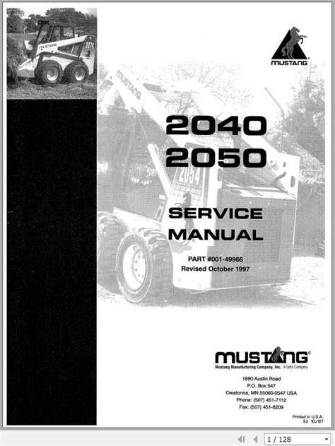 Mustang skid steer repair manual 2050. - Kobelco sk45sr 2 escavatori idraulici manuale delle parti del motore pj02 00101 s4pj00001ze02.