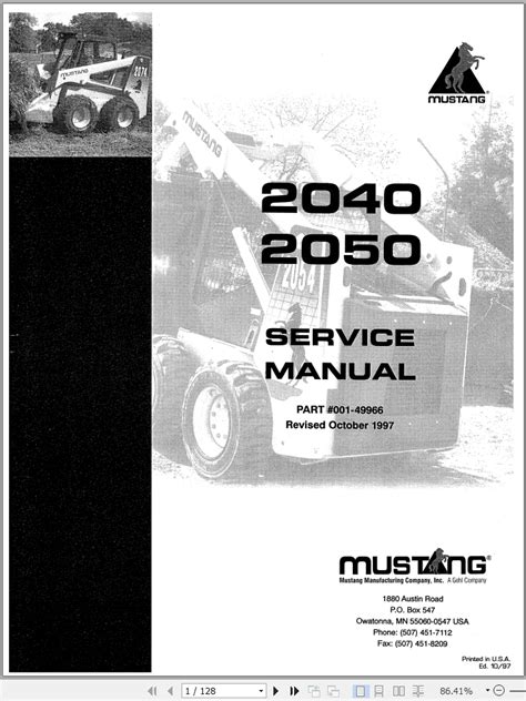 Mustang2074 skid steer loader srevice manual. - Vengo de un avión que cayó en las montañas..
